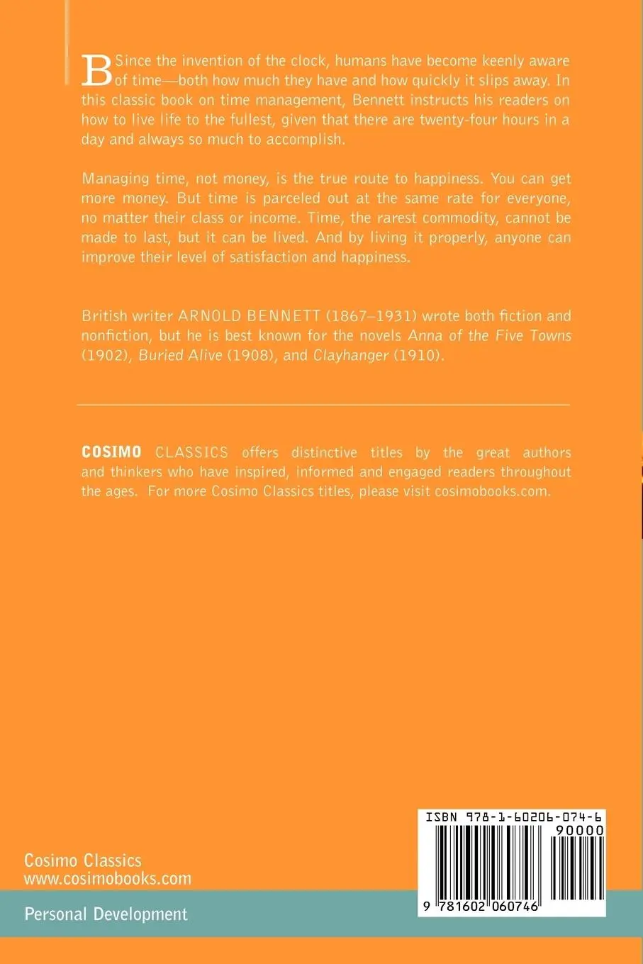 Rückseite: 9781602060746 | How to Live on Twenty-Four Hours a Day | Arnold Bennett | Taschenbuch