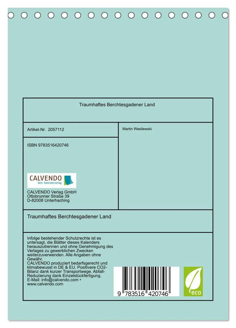 Bild: 9783516420746 | Traumhaftes Berchtesgadener Land (Tischkalender 2026 DIN A5 hoch),...