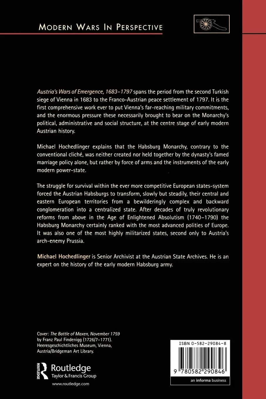 Rückseite: 9780582290846 | Austria's Wars of Emergence, 1683-1797 | Michael Hochedlinger | Buch