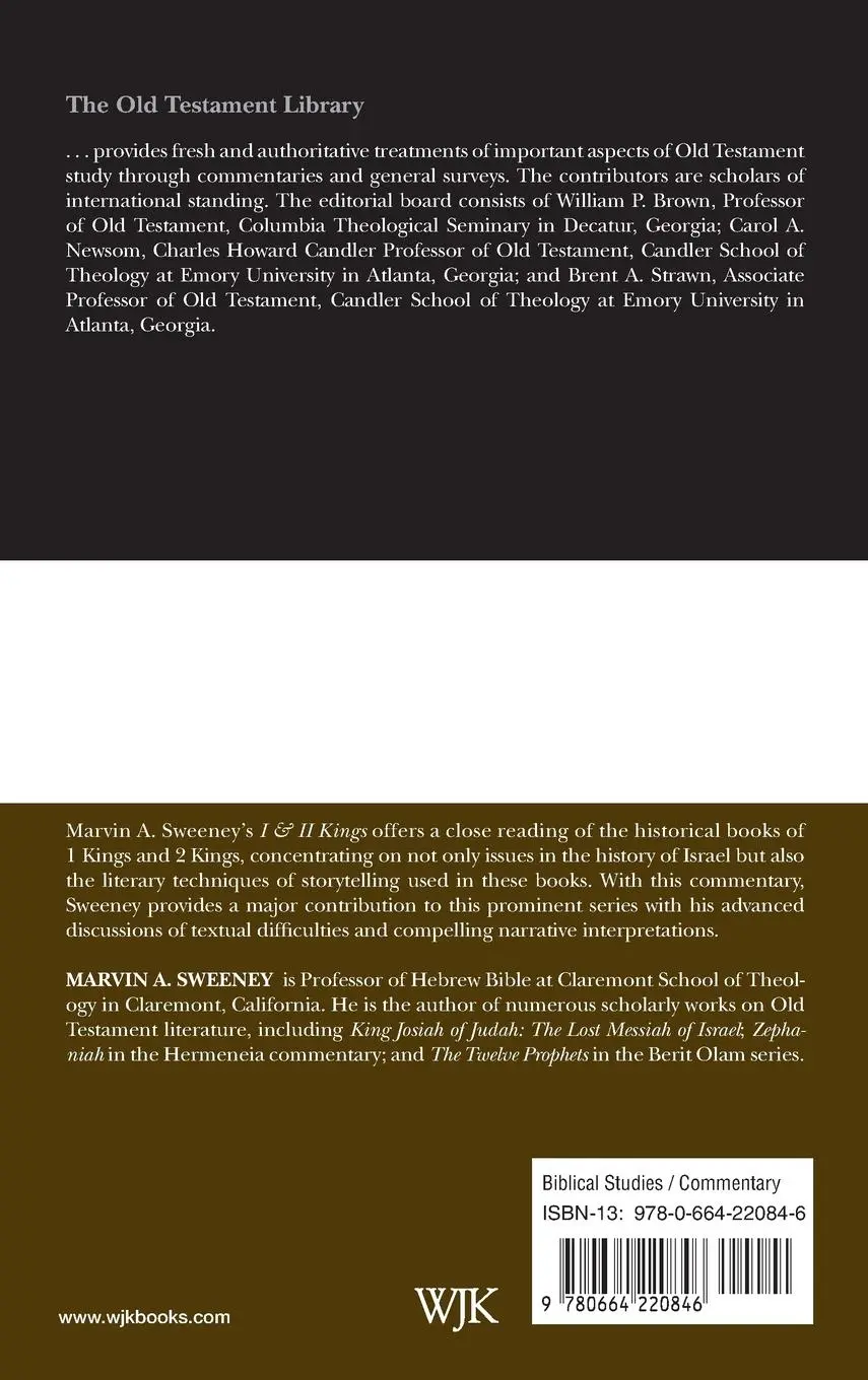 Rückseite: 9780664220846 | I &amp; II Kings | A Commentary | Marvin A. Sweeney | Buch | Gebunden