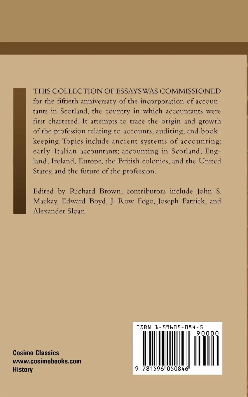 Rückseite: 9781596050846 | A History of Accounting and Accountants | Richard Brown | Taschenbuch
