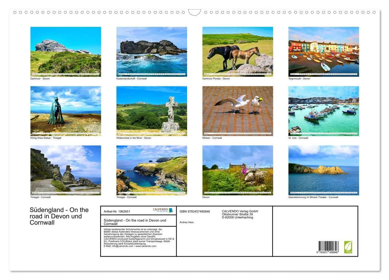 Bild: 9783457490846 | Südengland - On the road in Devon und Cornwall (Wandkalender 2026...