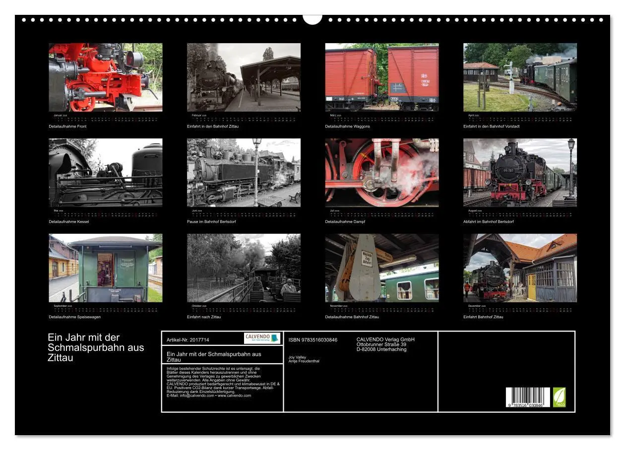 Bild: 9783516030846 | Ein Jahr mit der Schmalspurbahn aus Zittau (Wandkalender 2026 DIN...
