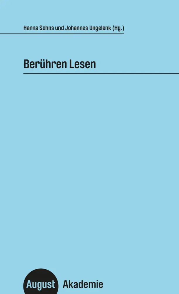 Cover: 9783941360846 | Berühren Lesen | Hanna Sohns (u. a.) | Taschenbuch | 248 S. | Deutsch