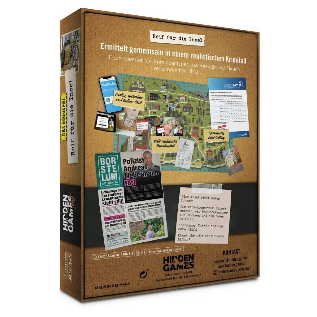 Bild: 4260686490946 | Hidden Games Tatort: Reif für die Insel | Spiel | 32 S. | HID00012