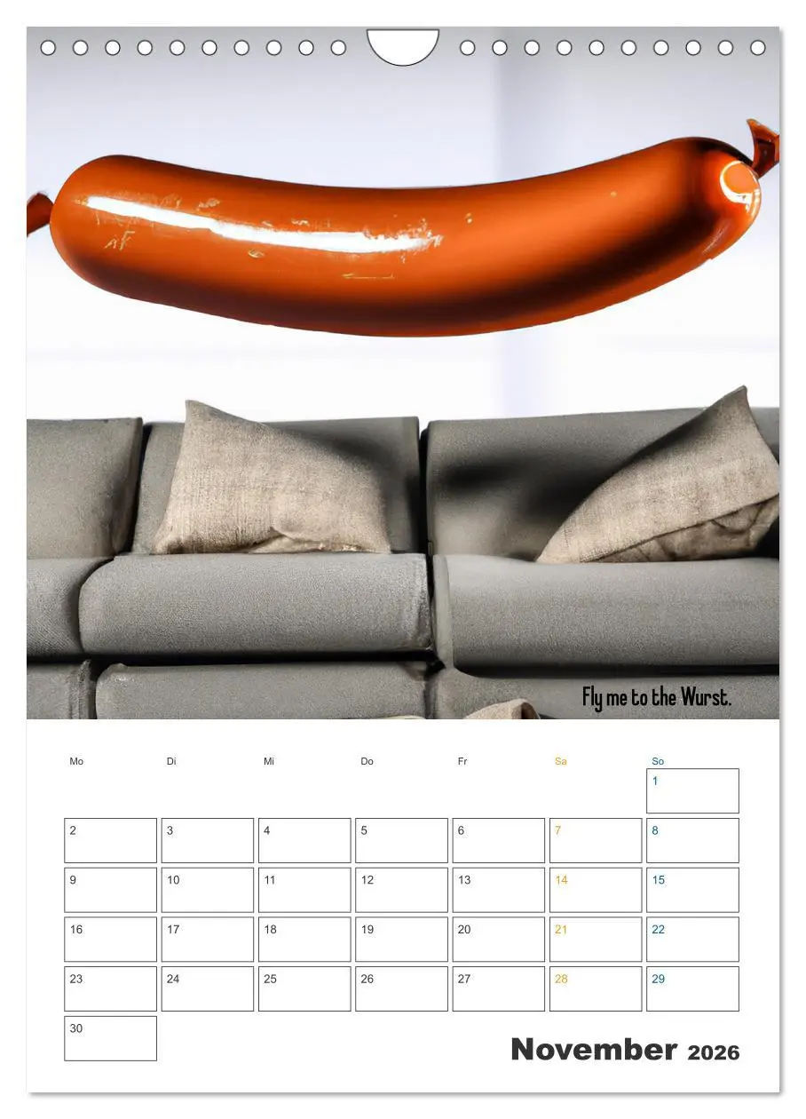 Bild: 9783516330946 | Ist mir Wurst Kalender (Wandkalender 2026 DIN A4 hoch), CALVENDO...