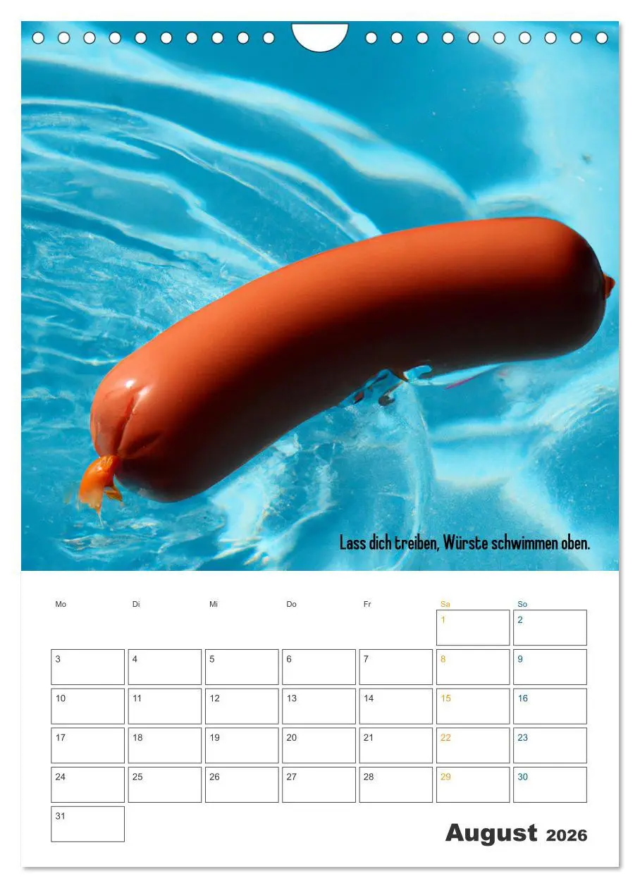 Bild: 9783516330946 | Ist mir Wurst Kalender (Wandkalender 2026 DIN A4 hoch), CALVENDO...