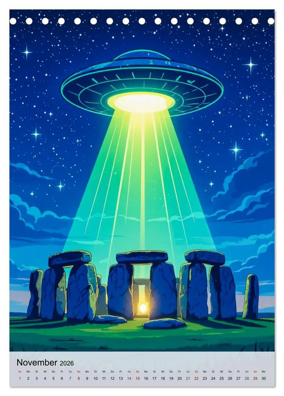 Bild: 9783516710946 | Wir sind nicht allein - UFO-Mythen (Tischkalender 2026 DIN A5...