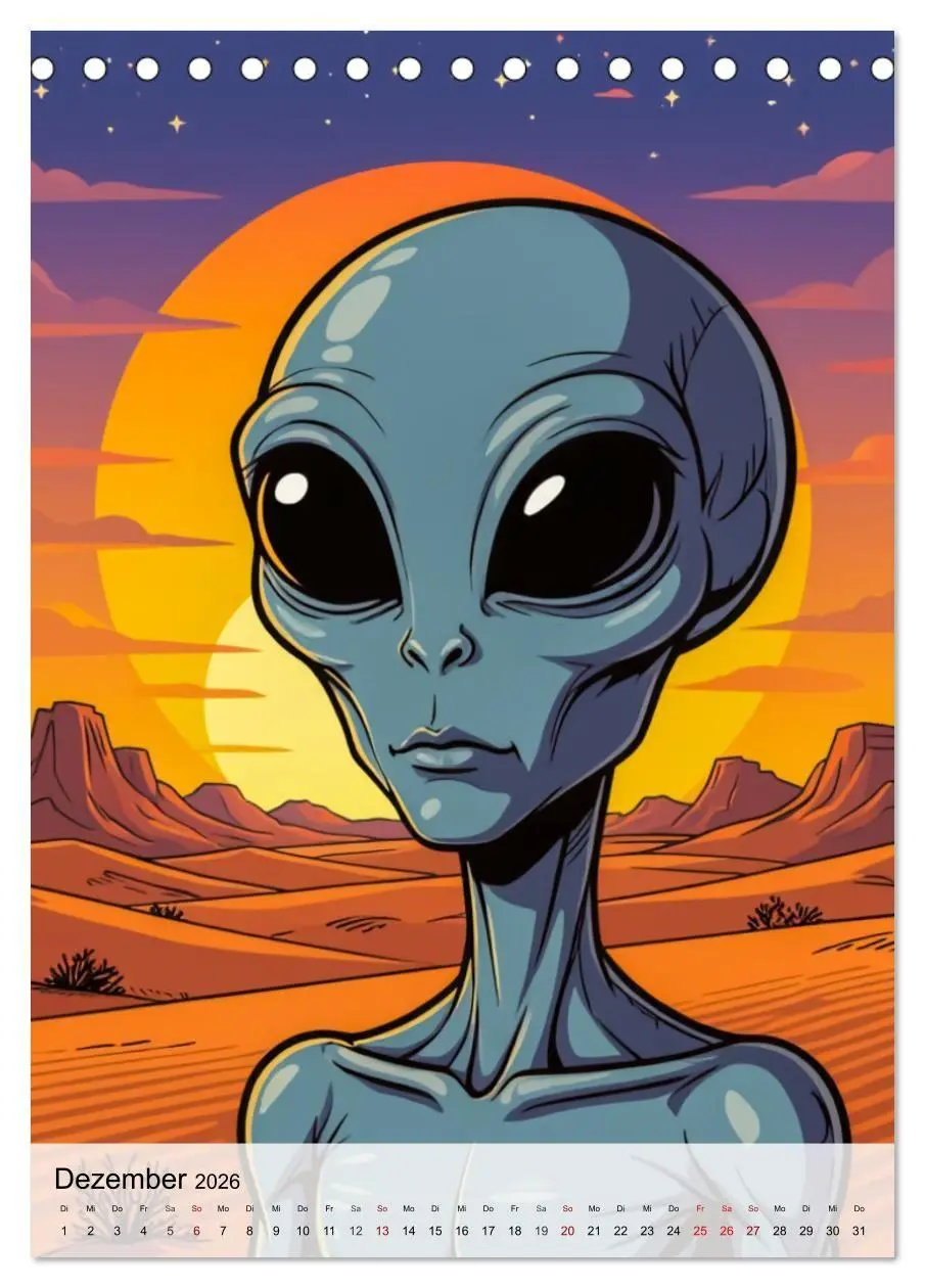 Bild: 9783516710946 | Wir sind nicht allein - UFO-Mythen (Tischkalender 2026 DIN A5...