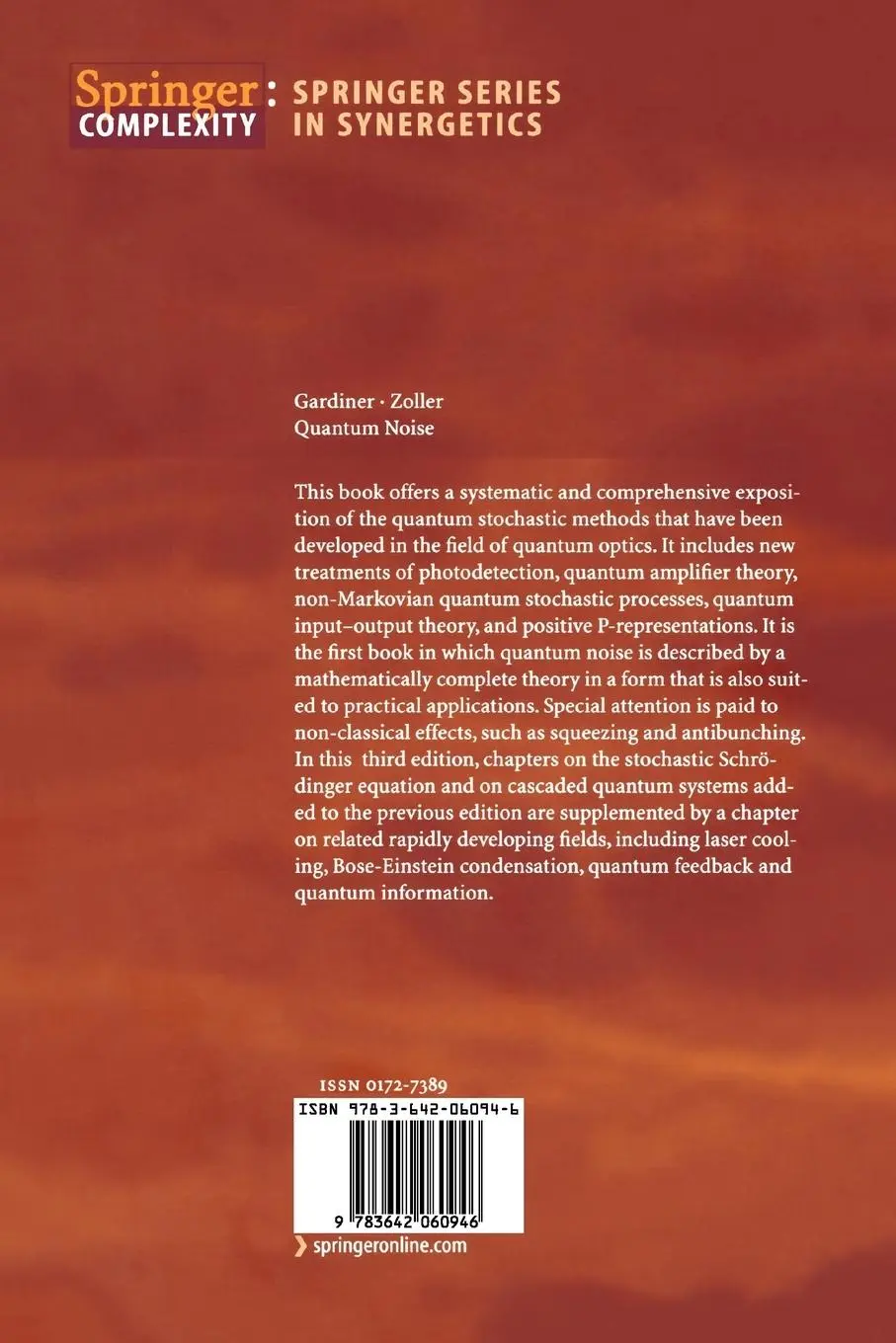Rückseite: 9783642060946 | Quantum Noise | Peter Zoller (u. a.) | Taschenbuch | xxii | Englisch