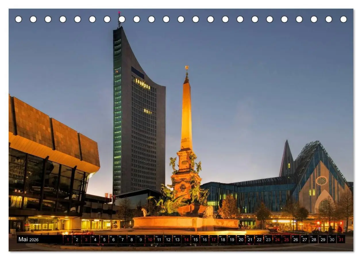 Bild: 9783516081046 | Reise durch Leipzig (Tischkalender 2026 DIN A5 quer), CALVENDO...