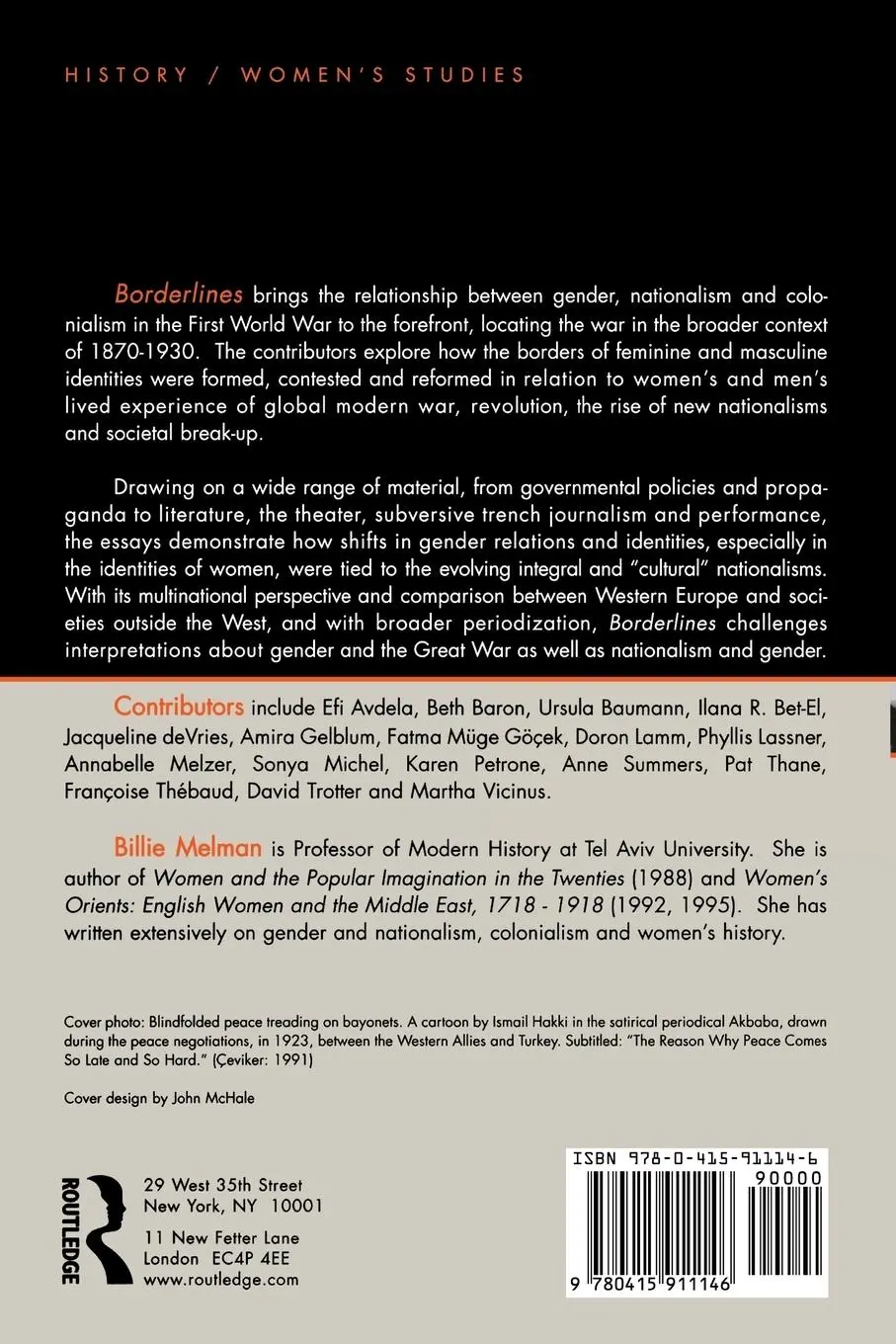 Rückseite: 9780415911146 | Borderlines | Genders and Identities in War and Peace 1870-1930 | Buch