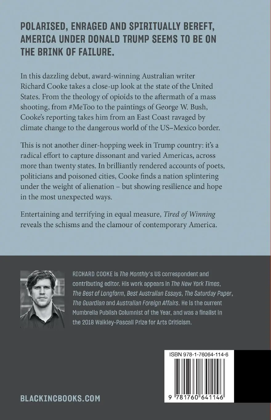 Rückseite: 9781760641146 | Tired of Winning | A Chronicle of American Decline | Richard Cooke
