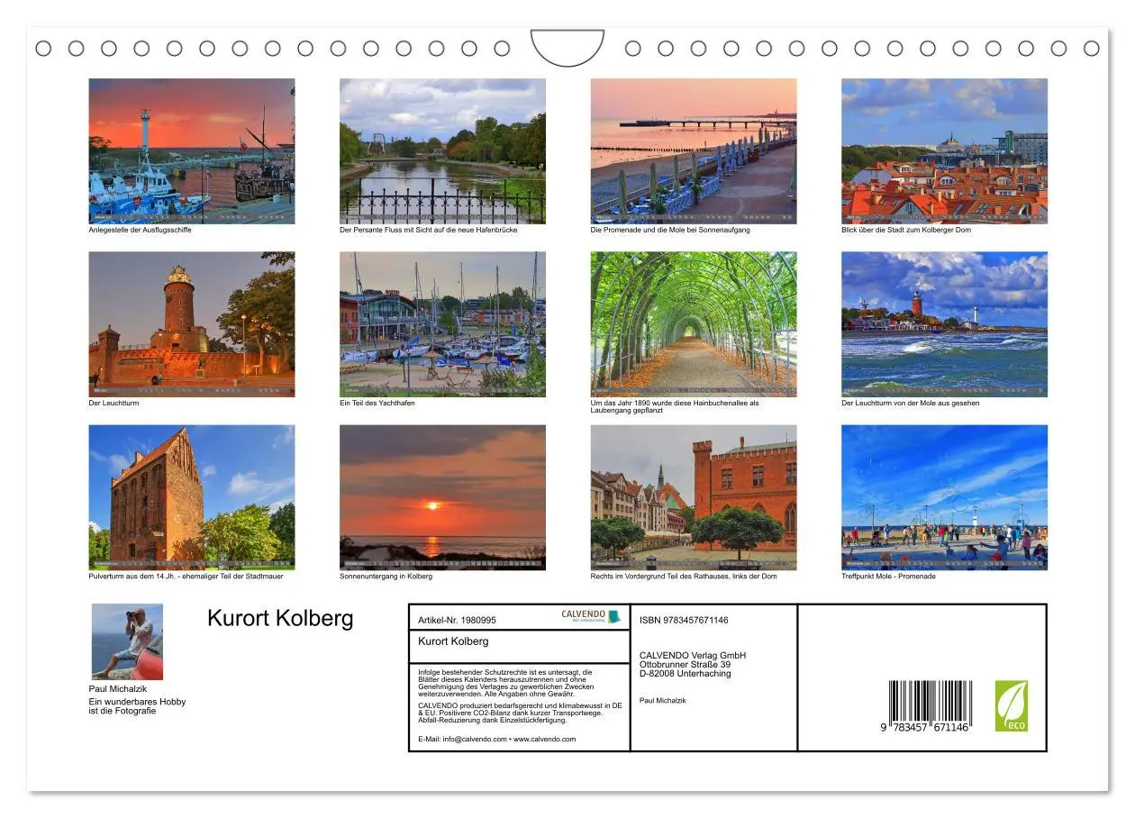 Bild: 9783457671146 | Kurort Kolberg (Wandkalender 2026 DIN A4 quer), CALVENDO...