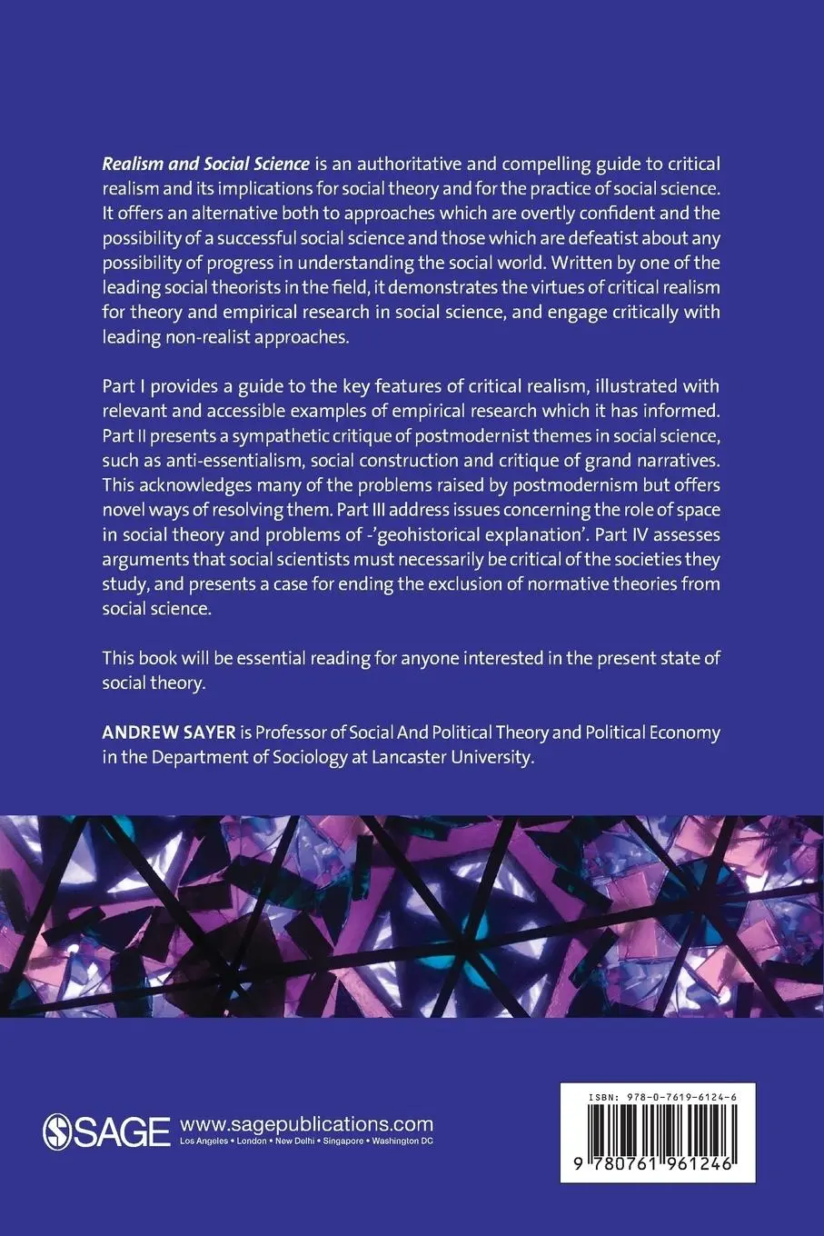 Rückseite: 9780761961246 | Realism and Social Science | Andrew Sayer | Taschenbuch | Englisch