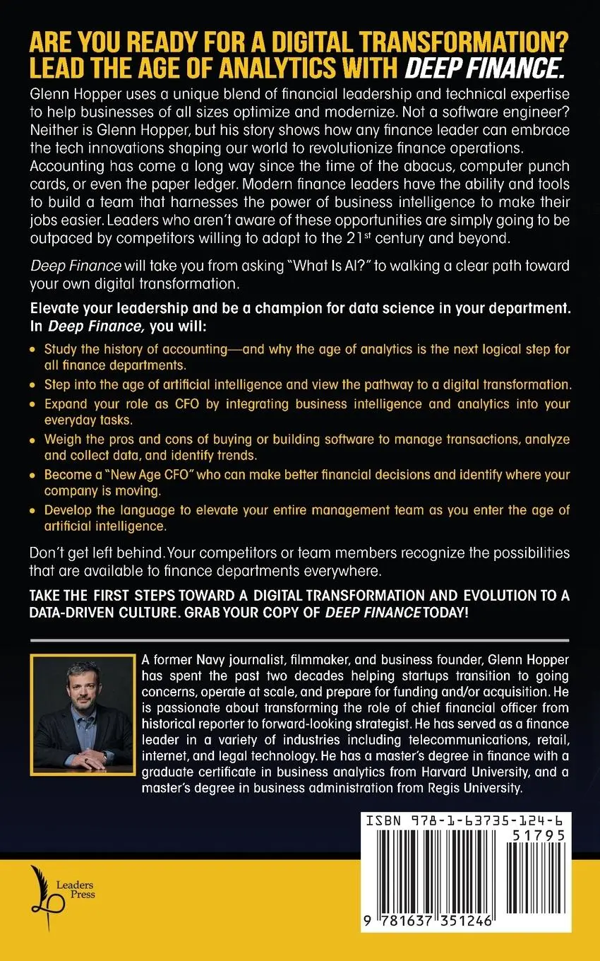 Rückseite: 9781637351246 | Deep Finance | Corporate Finance in the Information Age | Glenn Hopper