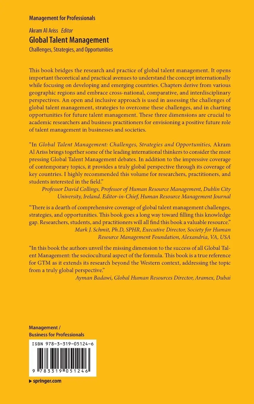 Rückseite: 9783319051246 | Global Talent Management | Challenges, Strategies, and Opportunities