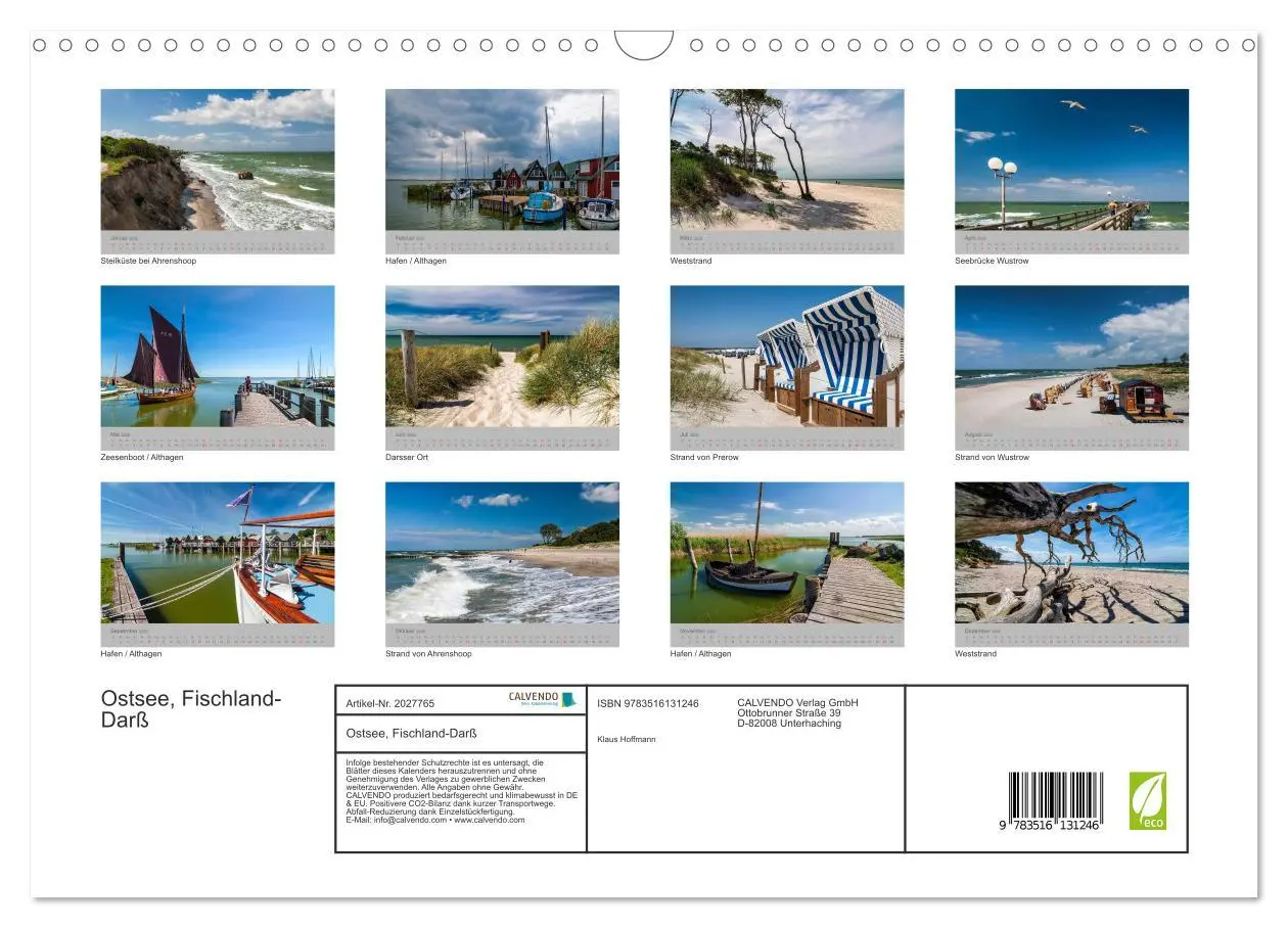 Bild: 9783516131246 | Ostsee, Fischland-Darß (Wandkalender 2026 DIN A3 quer), CALVENDO...