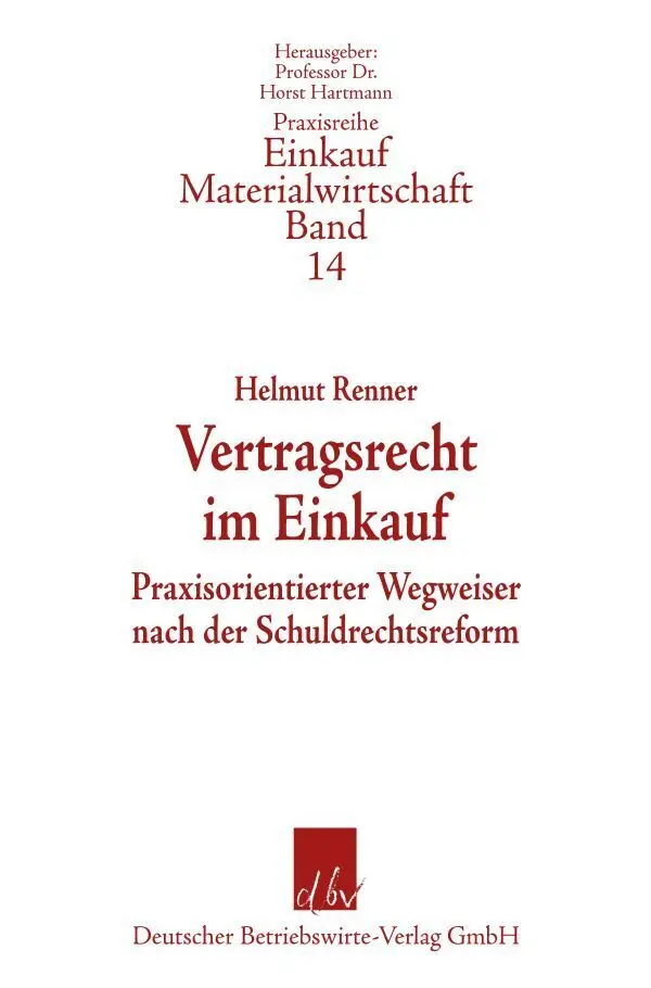 Cover: 9783886401246 | Vertragsrecht im Einkauf. | Helmut Renner | Taschenbuch | 184 S.