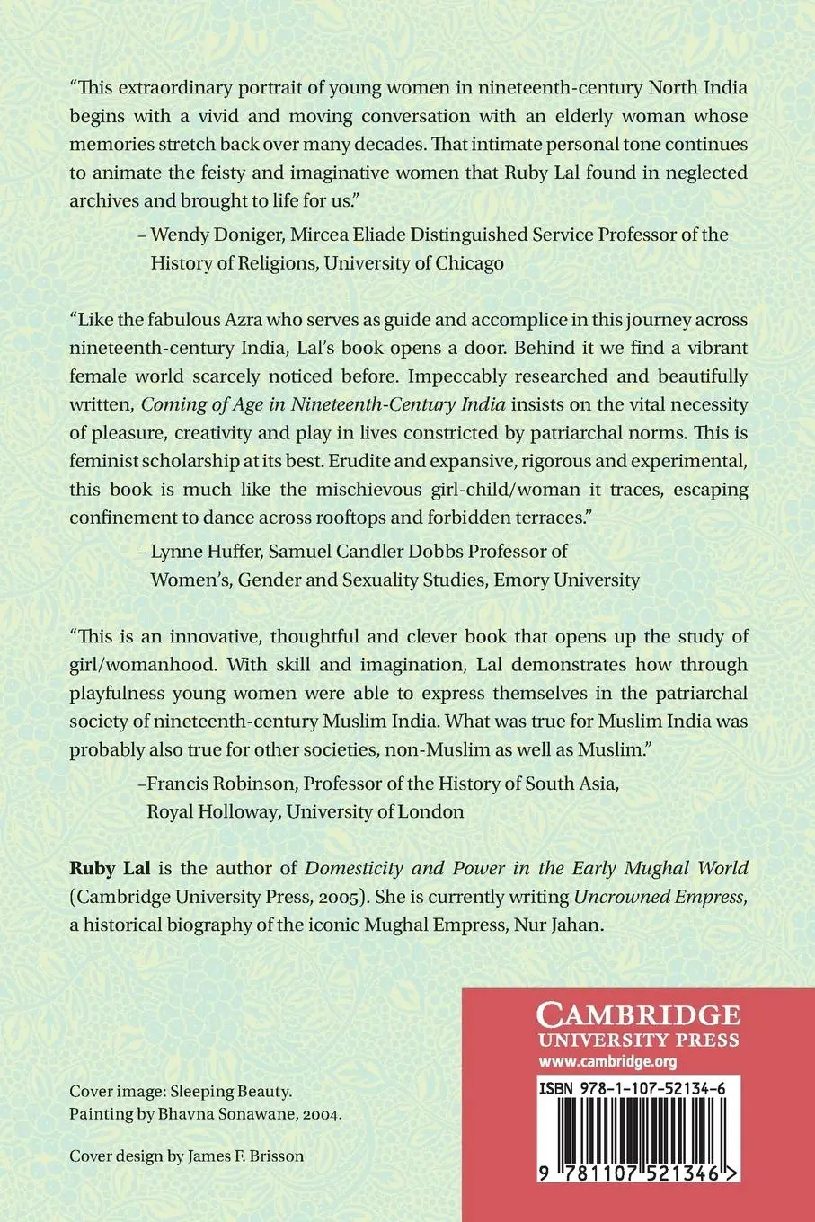 Rückseite: 9781107521346 | Coming of Age in Nineteenth-Century India | Ruby Lal | Taschenbuch