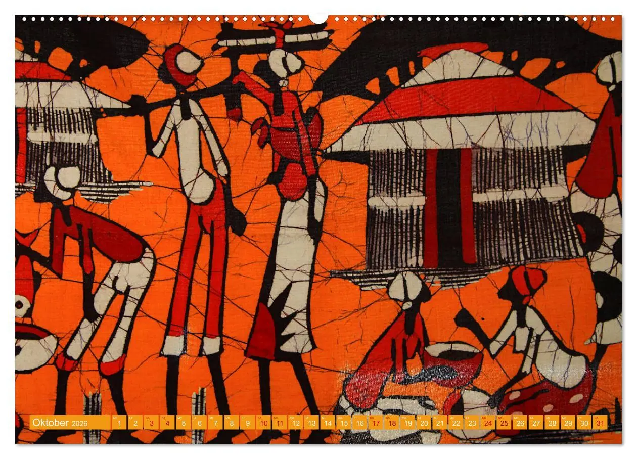 Bild: 9783457891346 | Farbenfrohes Afrika (Wandkalender 2026 DIN A2 quer), CALVENDO...