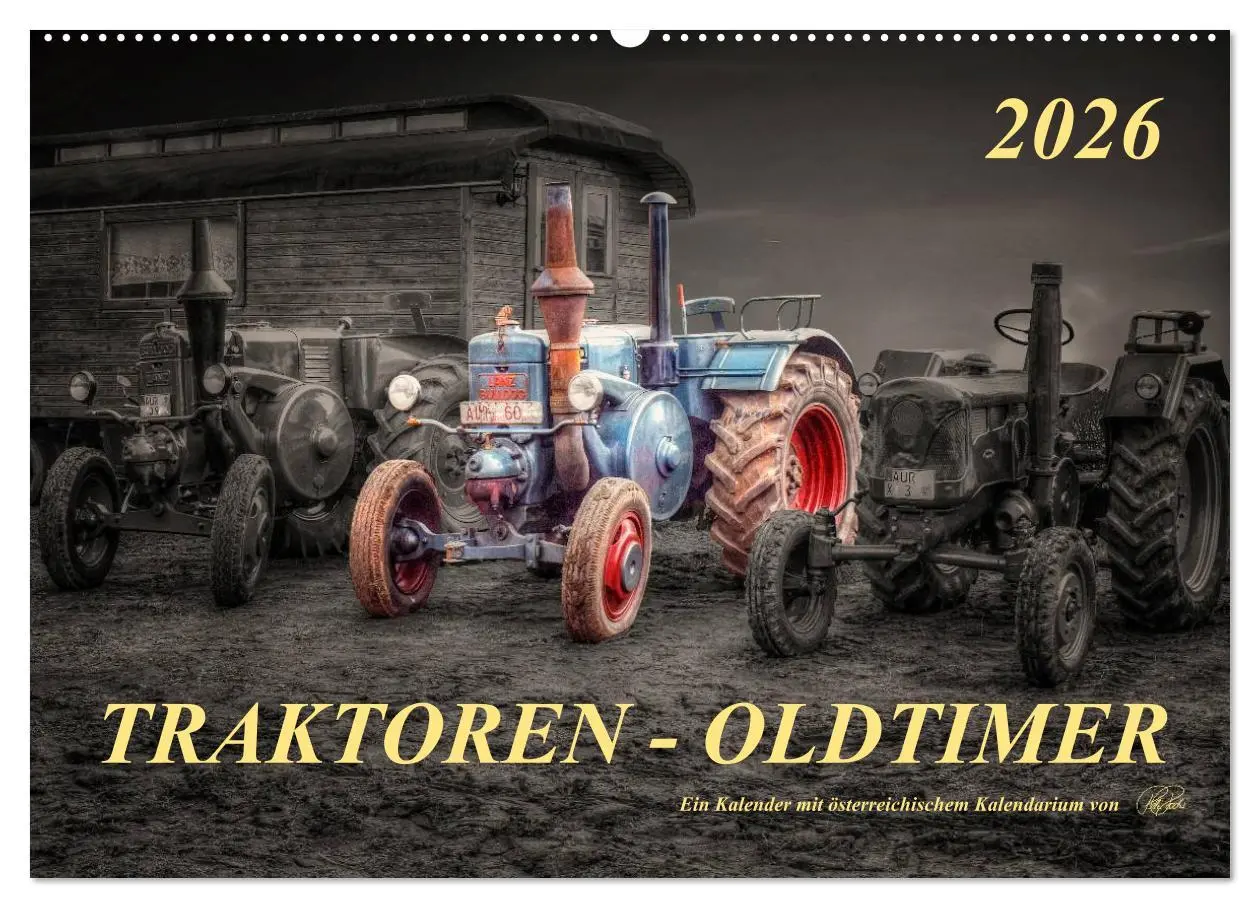 Cover: 9783516051346 | Traktoren - Oldtimer (Wandkalender 2026 DIN A2 quer), CALVENDO...