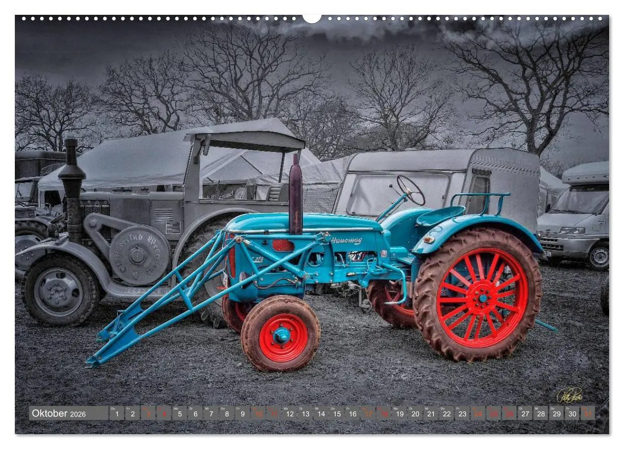Bild: 9783516051346 | Traktoren - Oldtimer (Wandkalender 2026 DIN A2 quer), CALVENDO...