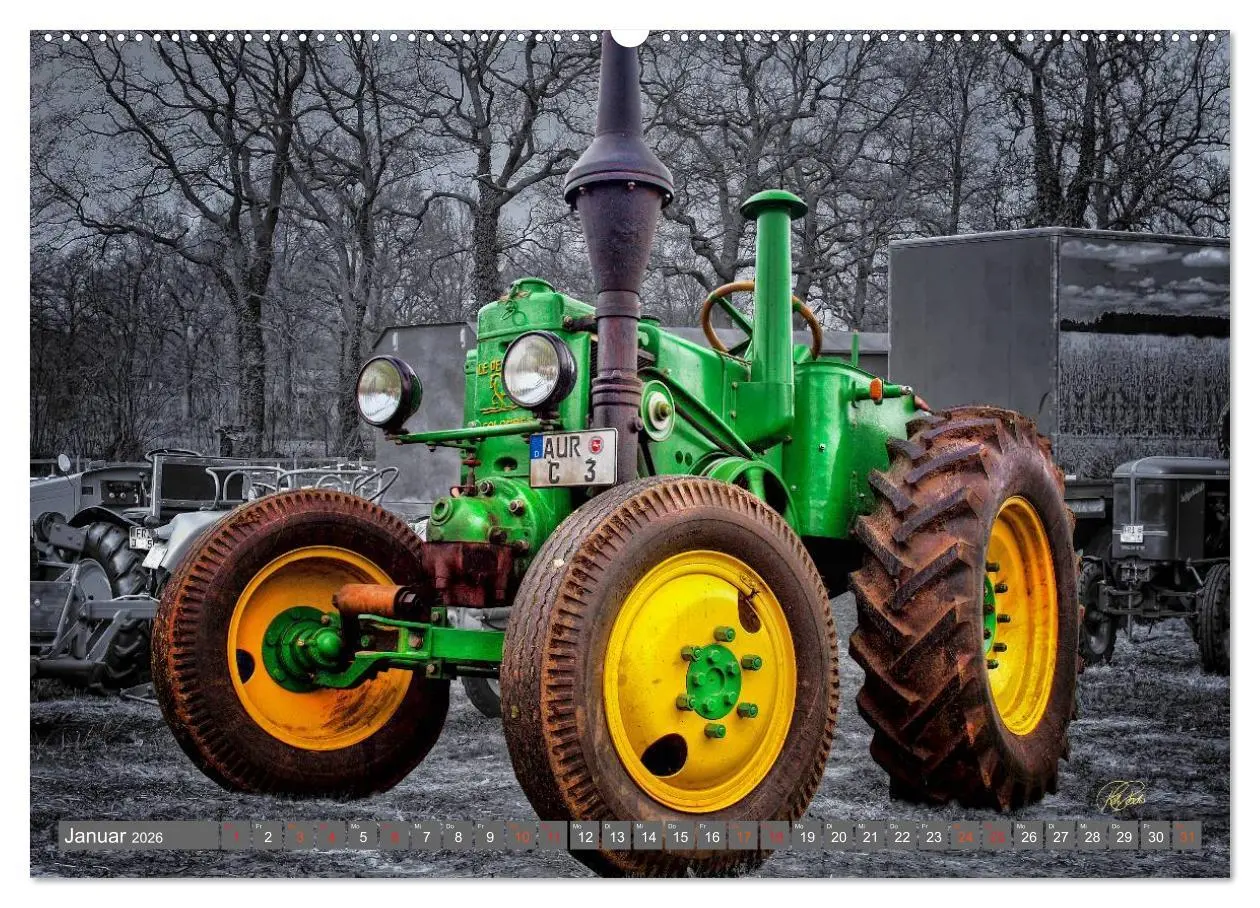 Bild: 9783516051346 | Traktoren - Oldtimer (Wandkalender 2026 DIN A2 quer), CALVENDO...