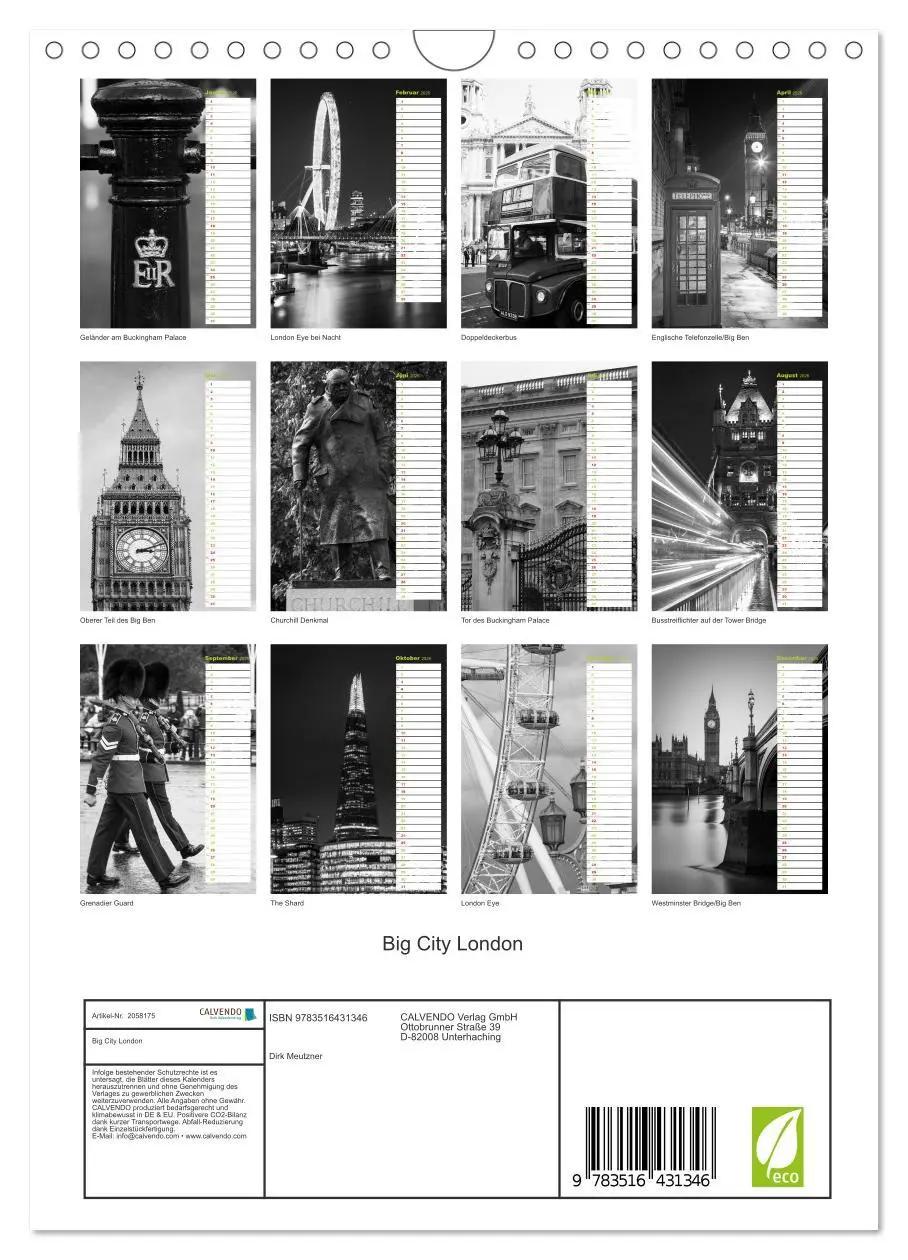 Bild: 9783516431346 | Big City London (Wandkalender 2026 DIN A4 hoch), CALVENDO...