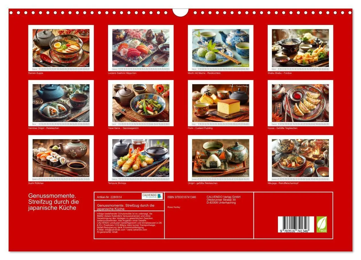 Bild: 9783516741346 | Genussmomente. Streifzug durch die japanische Küche (Wandkalender...