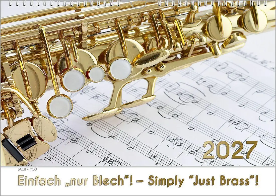 Cover: 9783969031346 | Blech-Instrumente - Musik-Kalender 2027, DIN A4 | Peter Bach Jr.