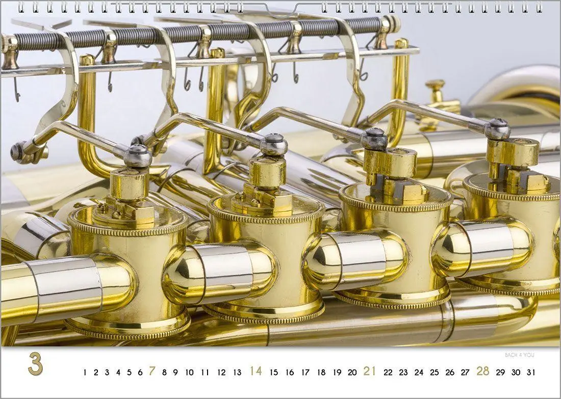 Bild: 9783969031346 | Blech-Instrumente - Musik-Kalender 2027, DIN A4 | Peter Bach Jr.