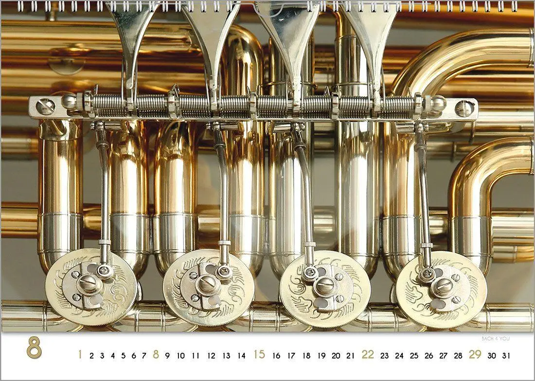 Bild: 9783969031346 | Blech-Instrumente - Musik-Kalender 2027, DIN A4 | Peter Bach Jr.