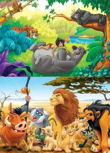 Bild: 8412668131446 | Educa - Disney - Tierfreunde - Puzzle 2x50 Teile | Disney | Spiel