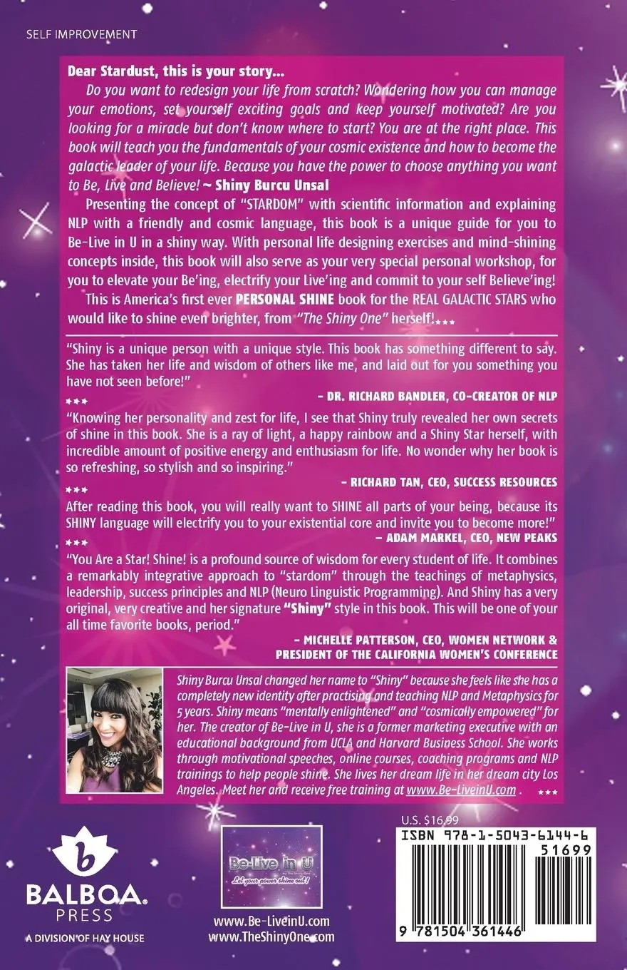 Rückseite: 9781504361446 | YOU ARE A STAR! SHINE! | Shiny Burcu Unsal | Taschenbuch | Englisch