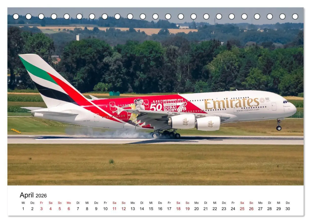 Bild: 9783457331446 | Flugzeuge von Airbus 2026 (Tischkalender 2026 DIN A5 quer),...