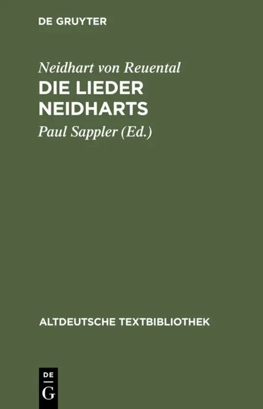 Cover: 9783484201446 | Die Lieder Neidharts | Neidhart von Reuental | Taschenbuch | XLII