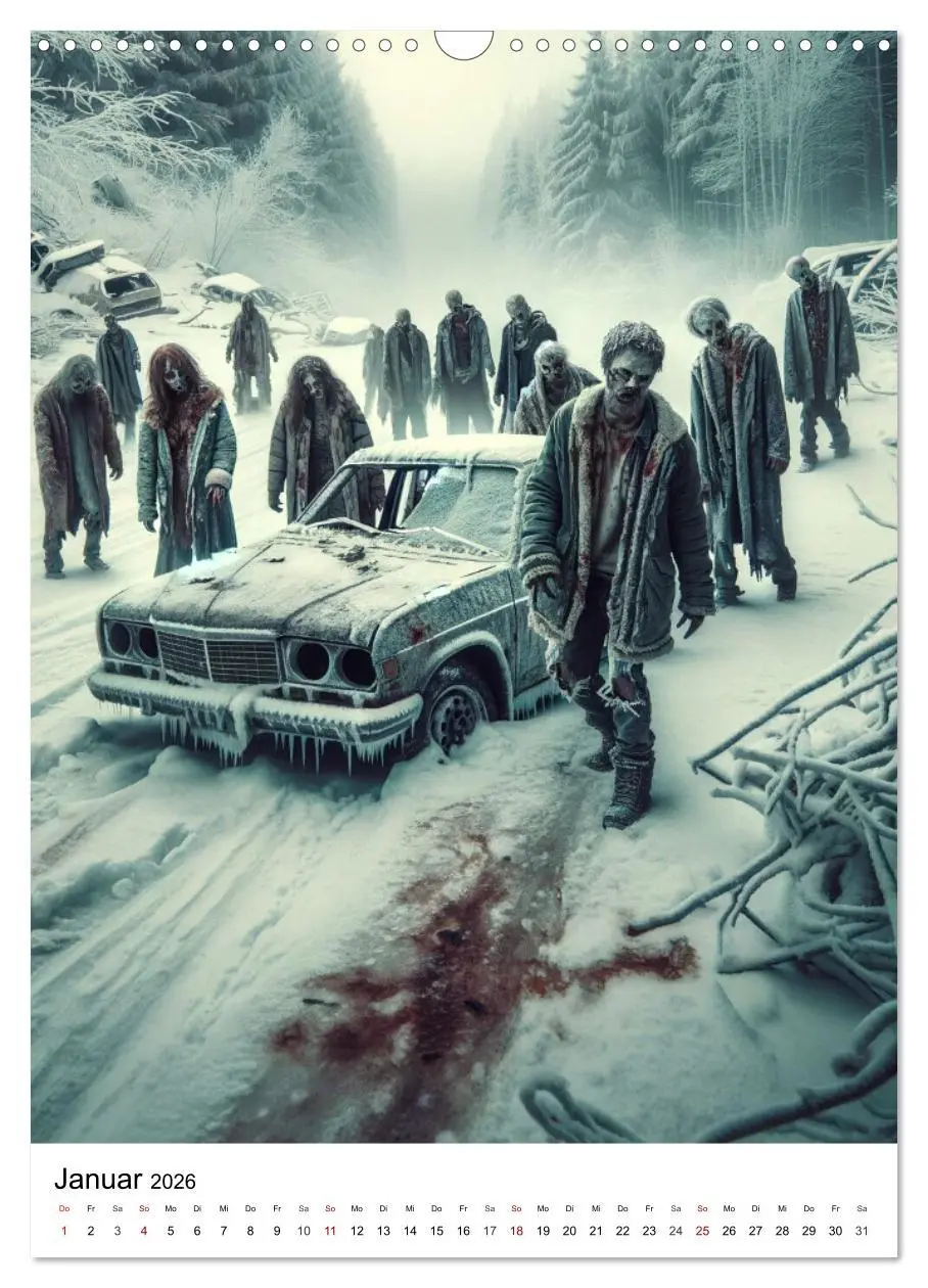 Bild: 9783516281446 | Zombies Zeitgeist - KI generierte Momente der Untoten (Wandkalender...