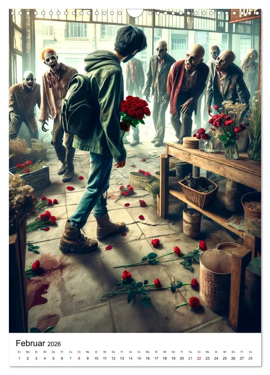 Bild: 9783516281446 | Zombies Zeitgeist - KI generierte Momente der Untoten (Wandkalender...