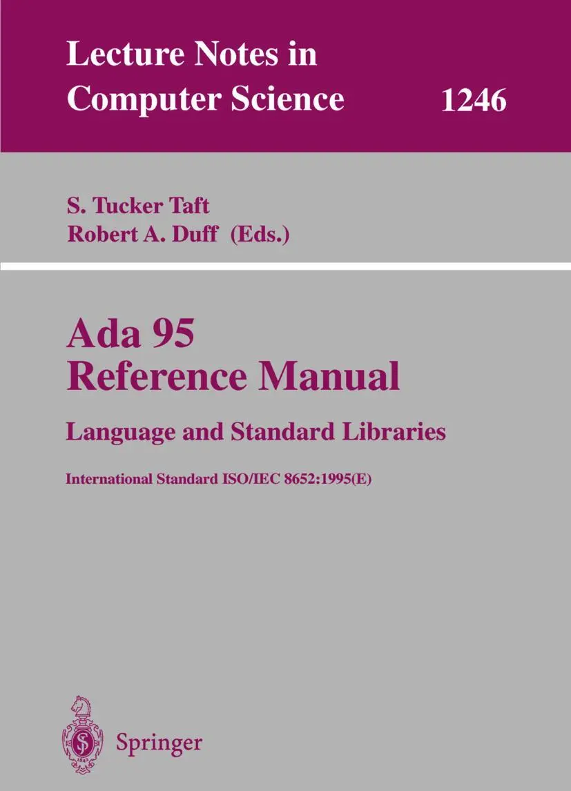Cover: 9783540631446 | Ada 95 Reference Manual: Language and Standard Libraries | Taschenbuch