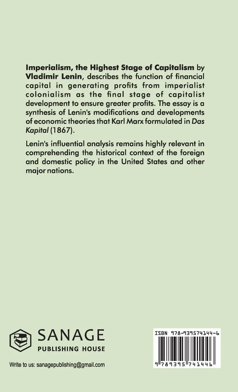 Rückseite: 9789395741446 | Imperialism the Highest Stage of Capitalism | Vladimir Ilich Lenin