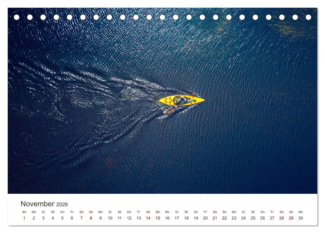 Bild: 9783457561546 | Kajak - Ruhige Gewässer (Tischkalender 2026 DIN A5 quer), CALVENDO...