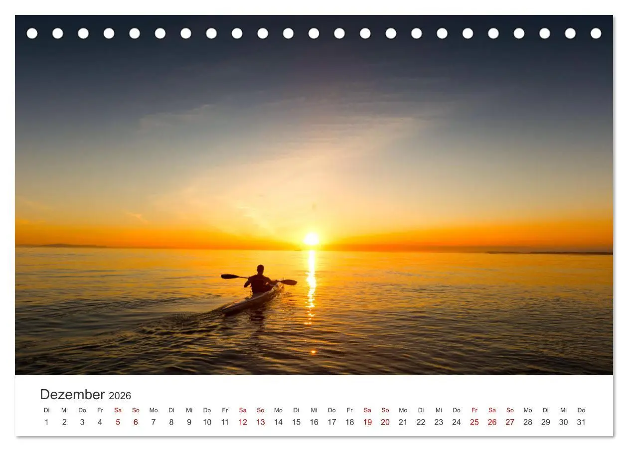 Bild: 9783457561546 | Kajak - Ruhige Gewässer (Tischkalender 2026 DIN A5 quer), CALVENDO...