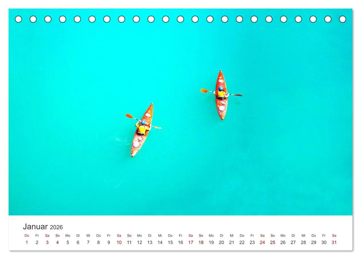 Bild: 9783457561546 | Kajak - Ruhige Gewässer (Tischkalender 2026 DIN A5 quer), CALVENDO...