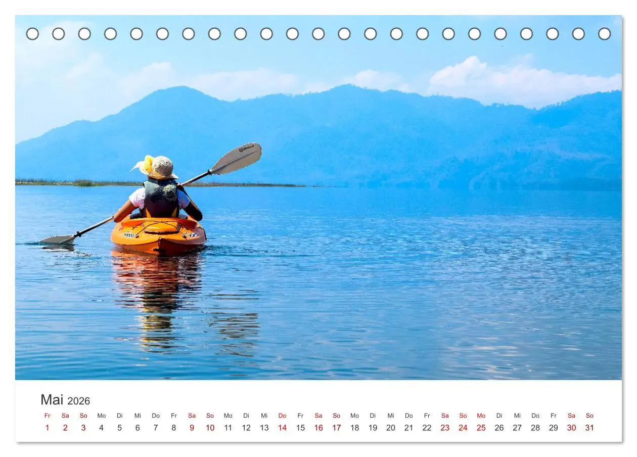 Bild: 9783457561546 | Kajak - Ruhige Gewässer (Tischkalender 2026 DIN A5 quer), CALVENDO...