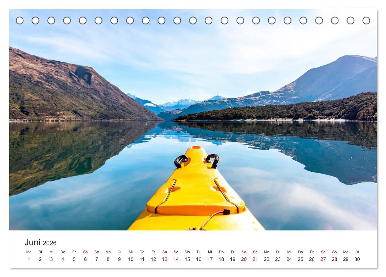 Bild: 9783457561546 | Kajak - Ruhige Gewässer (Tischkalender 2026 DIN A5 quer), CALVENDO...
