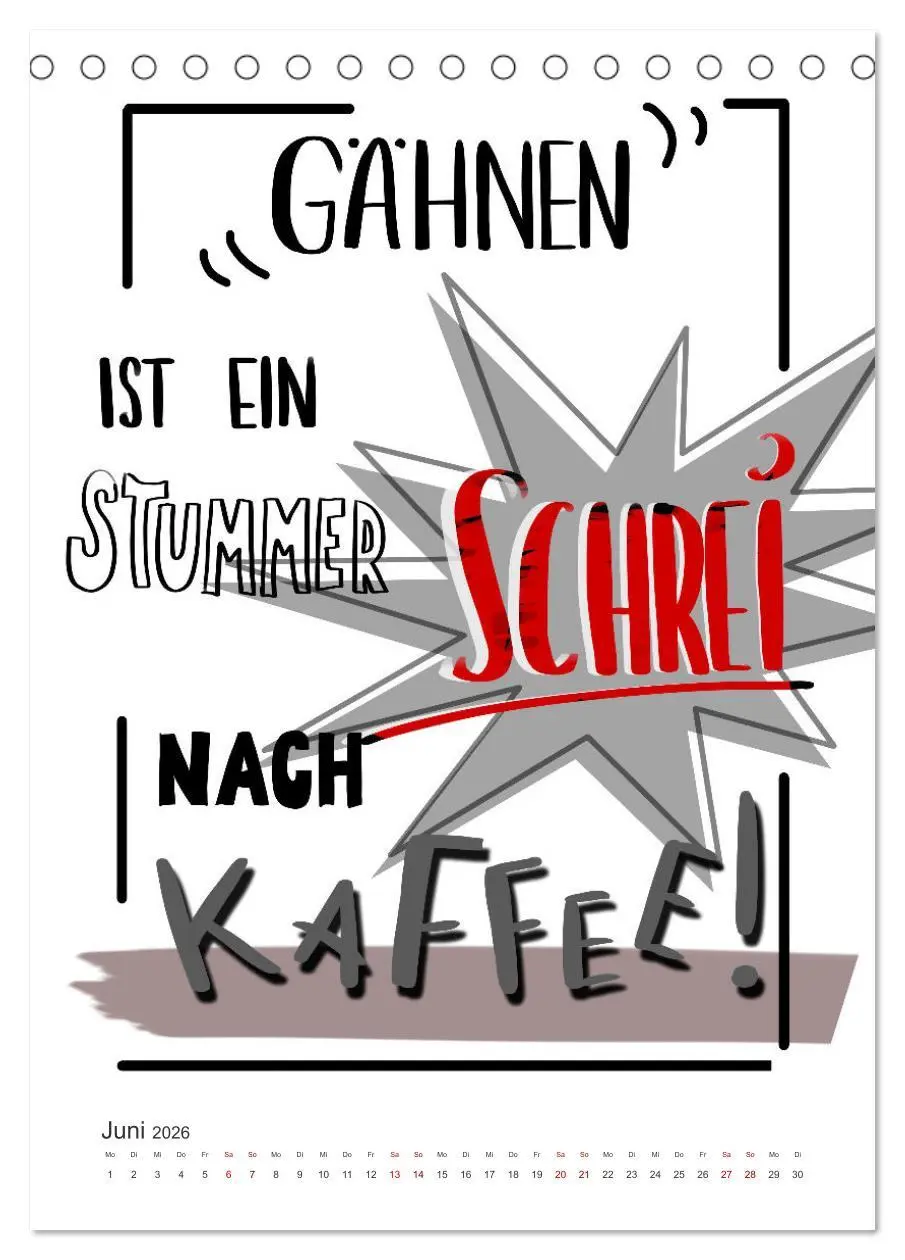 Bild: 9783516341546 | Kaffee liebt dich (Tischkalender 2026 DIN A5 hoch), CALVENDO...