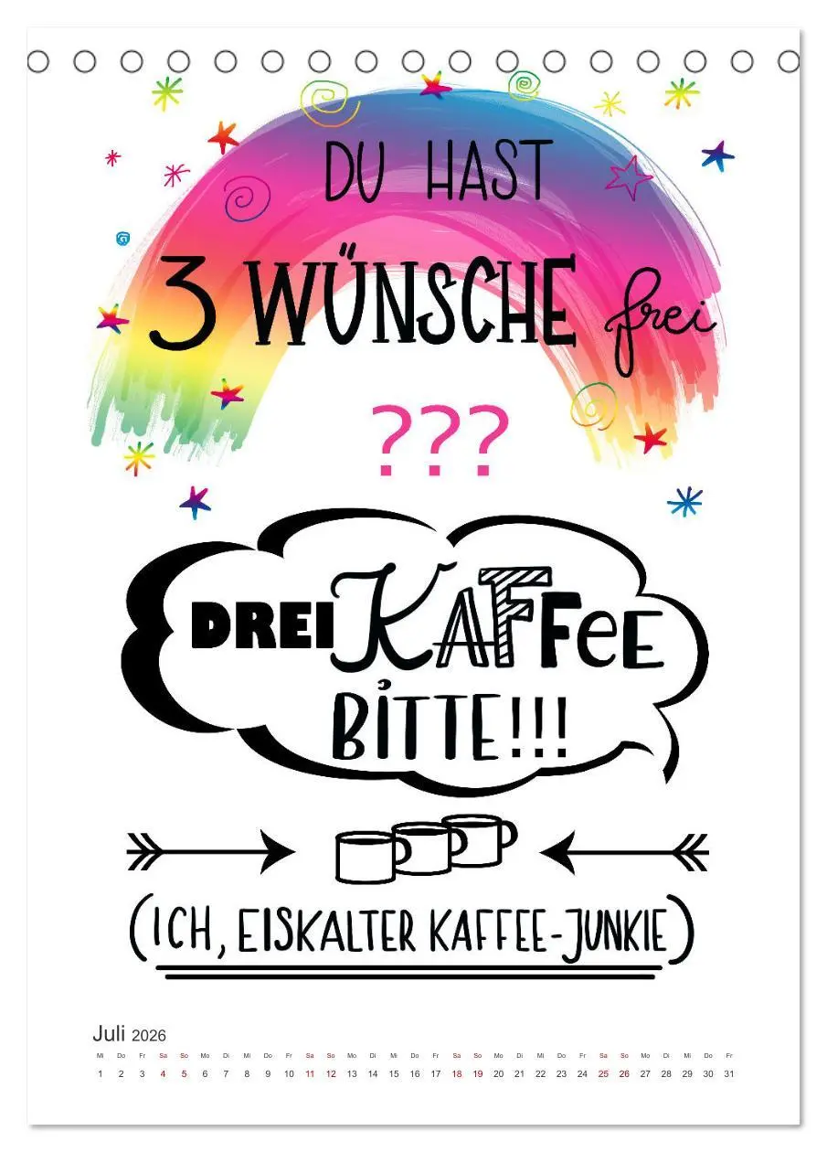 Bild: 9783516341546 | Kaffee liebt dich (Tischkalender 2026 DIN A5 hoch), CALVENDO...