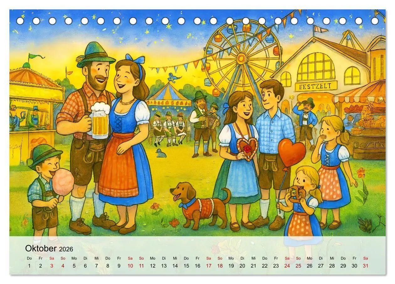 Bild: 9783516651546 | Bayrische Wimmelbilder - Wo Heimat lebendig wird (Tischkalender...