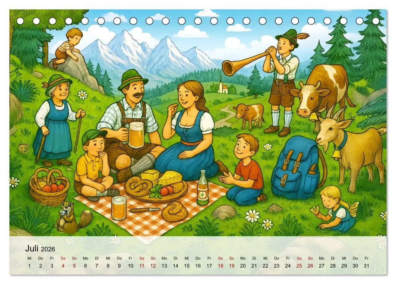 Bild: 9783516651546 | Bayrische Wimmelbilder - Wo Heimat lebendig wird (Tischkalender...